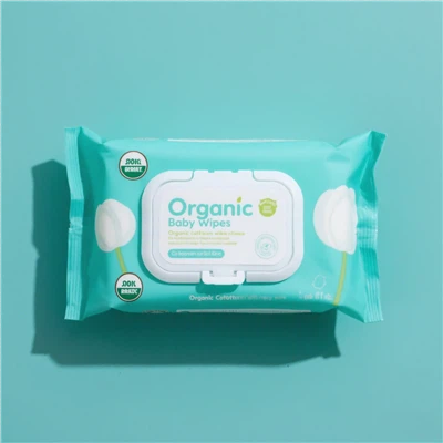 Limpos de bebê de algodão orgânico