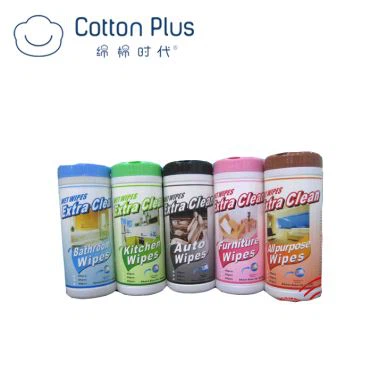 Toalhetes húmidos de limpeza em barril